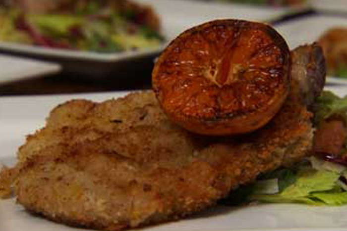 Ungraded Beef (also known as Veal) Chop Milanese, Watercress, Citrus ...